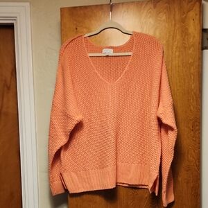 Lucky Brand Coral V-Neck Sweater